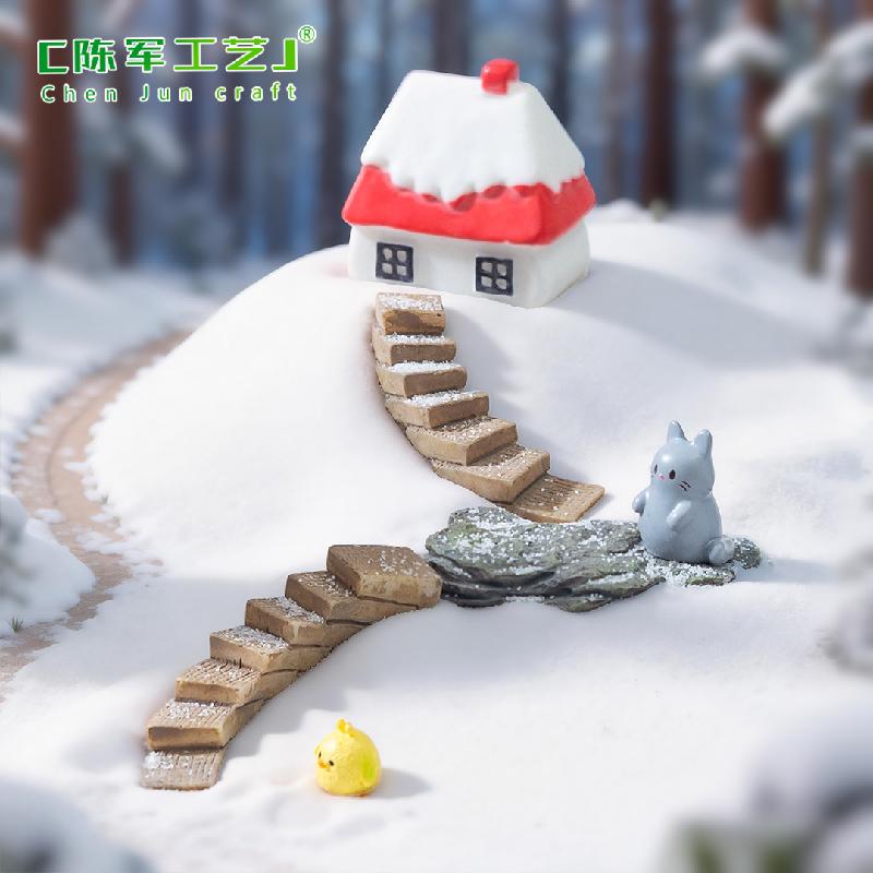 Phụ Kiện Tiểu Cảnh Cầu thang uốn cong resin tiểu cảnh DIY phong cách Zakka (ZC-697)