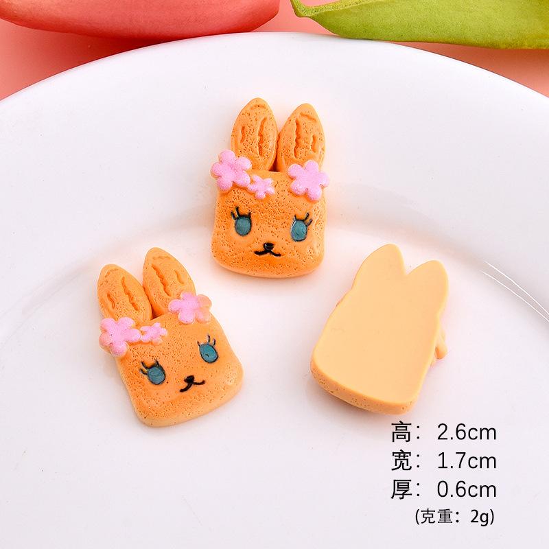 Bánh caramel thỏ resin, food mini, phụ kiện DIY (NX-623)