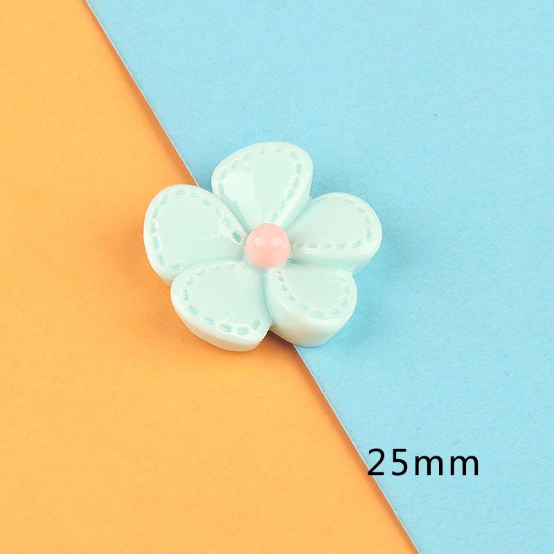 树脂饰品配件批发 diy发饰奶油胶手机壳手工服饰鞋扣材料亮面花朵
