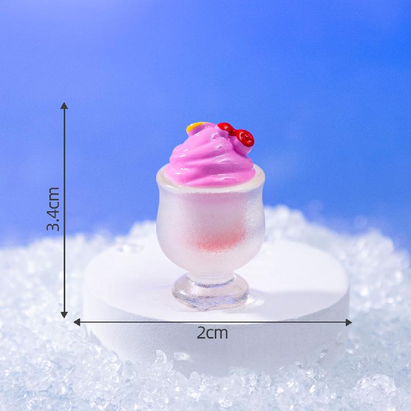 Tiểu cảnh kem cầu vồng DIY, phụ kiện tiểu cảnh mini blind bag bàn đáng yêu food micro (ZC-1347)