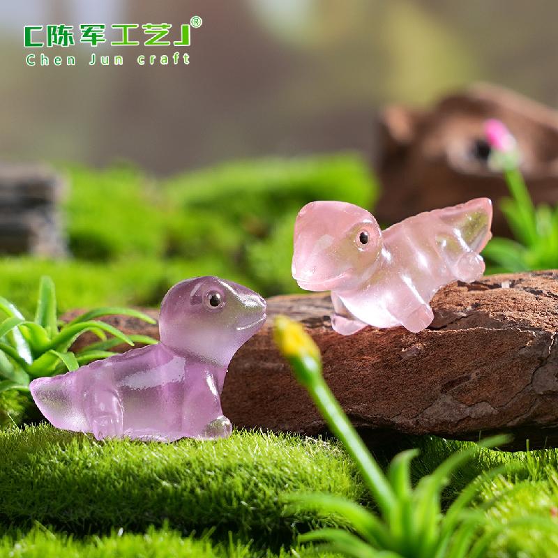 Phụ Kiện Tiểu Cảnh 跨境外贸微景观创意夜光小蜥蜴园艺造景 DIY装饰品配件迷你小摆件