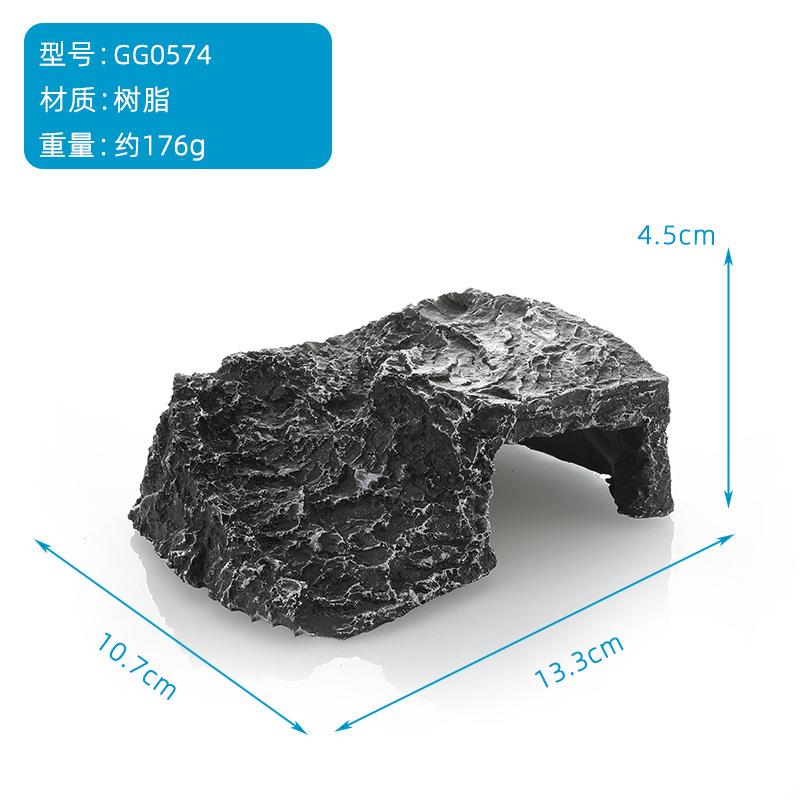 爬宠躲避穴躲避洞爬台晒背晒台乌龟树脂装饰布景鱼缸水族景观造景