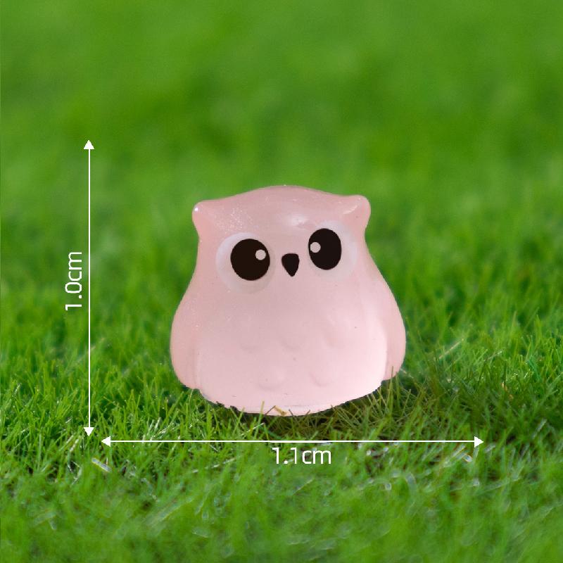 Tiểu cảnh cú mèo phát sáng DIY, phụ kiện tiểu cảnh mini treo bàn resin garden cute (ZC-1395)