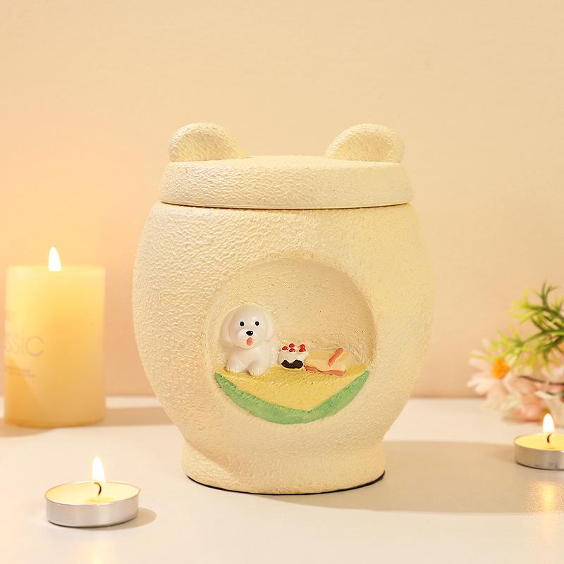 Chậu Cây Resin Hũ đựng tro cốt chó mèo resin, hũ tưởng niệm thú cưng, đồ tang lễ thú cưng (RG-8)