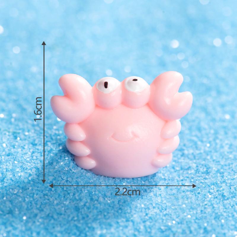 Tiểu cảnh cua, cá heo, búp bê DIY, phụ kiện resin tiểu cảnh mini bàn (ZC-611)