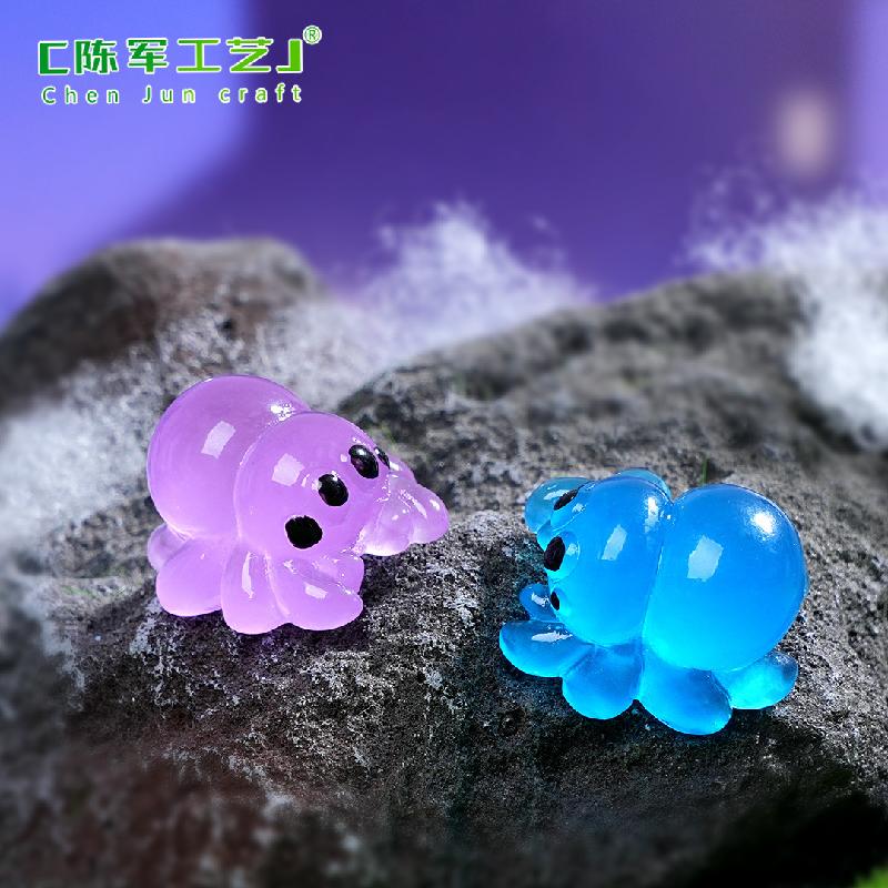 Phụ Kiện Tiểu Cảnh 跨境外贸微景观创意夜光小蜘蛛盲袋 DIY装饰品配件迷你树脂小摆件