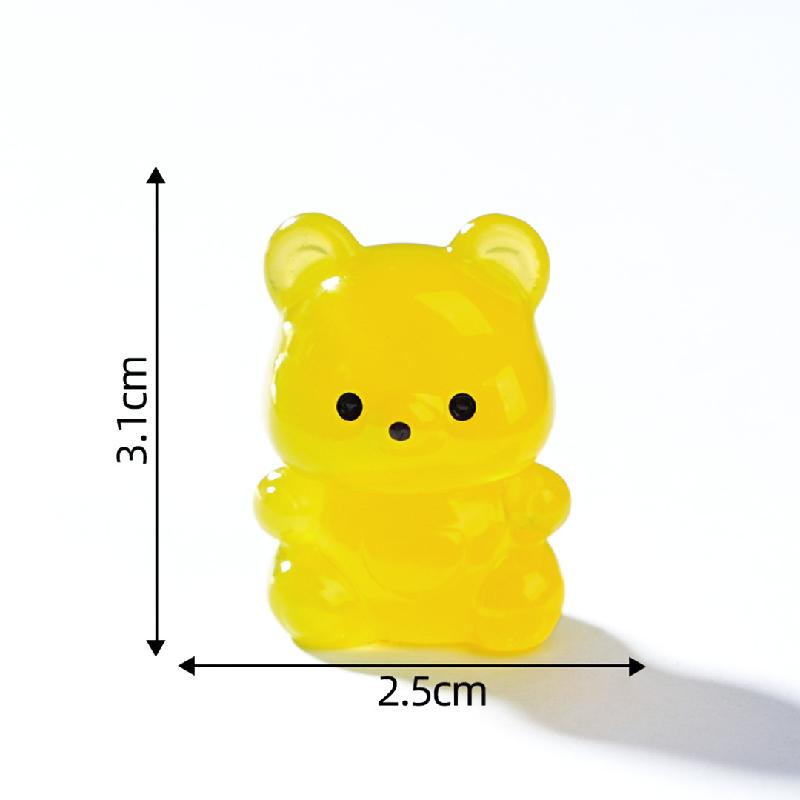 Tiểu cảnh gấu phát sáng DIY, phụ kiện tiểu cảnh mini treo bàn đáng yêu, cute (ZC-1125)