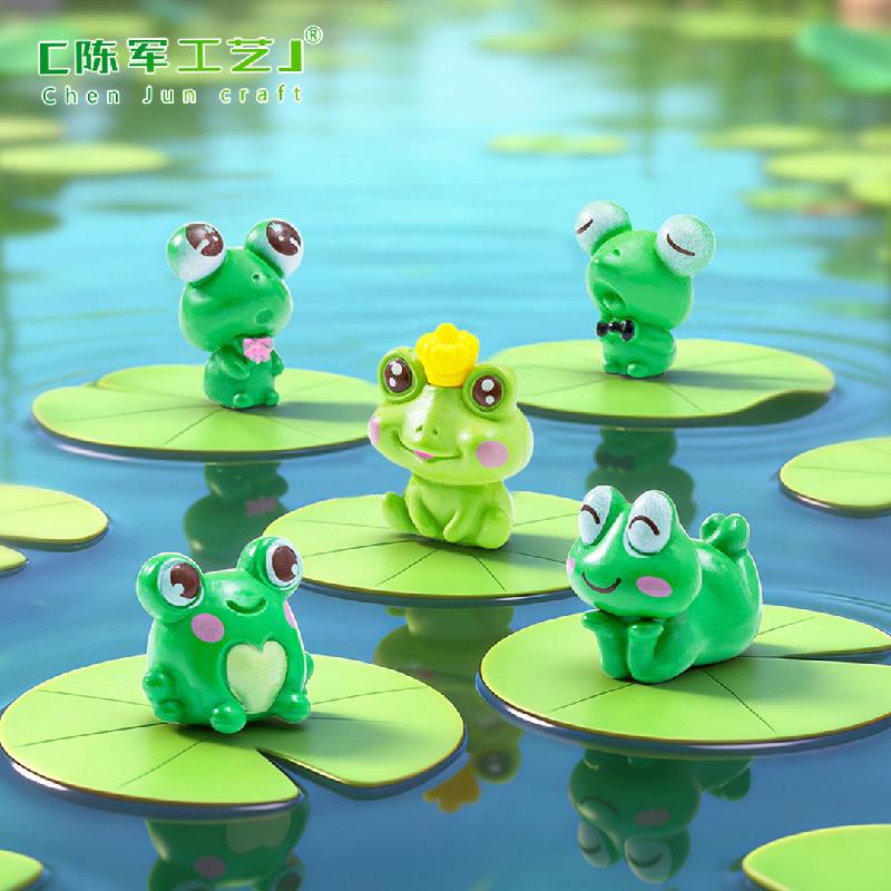 Phụ Kiện Tiểu Cảnh Tiểu cảnh vương quốc ếch, phụ kiện trang trí bể cá dễ thương mini (ZC-610)