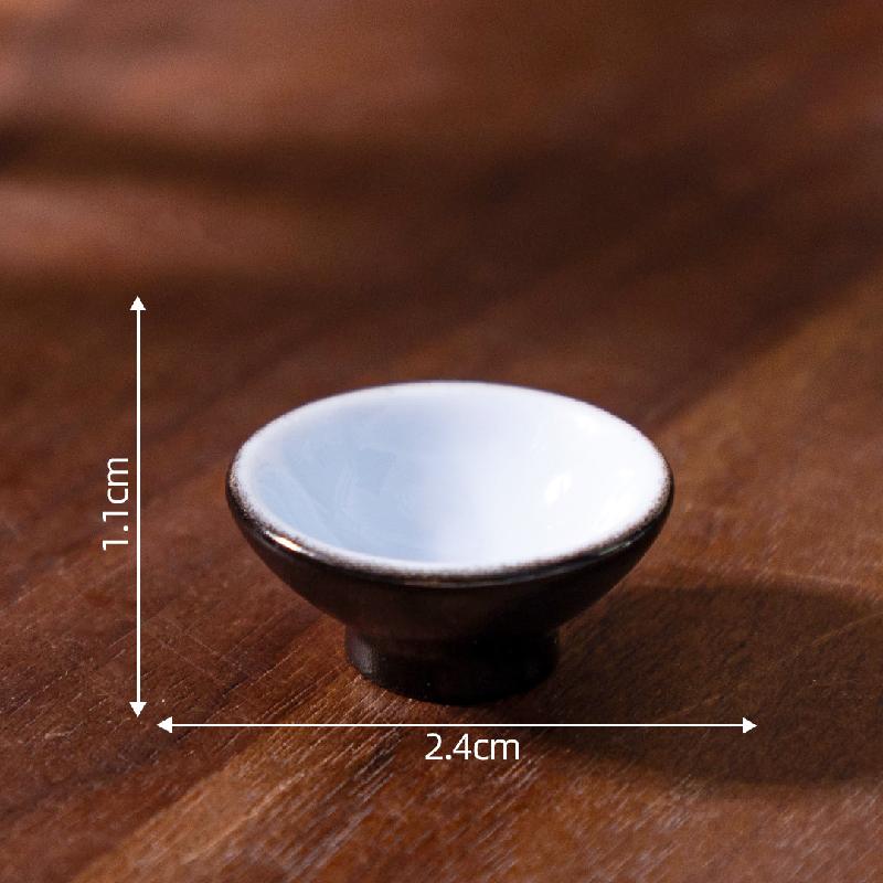 Tiểu cảnh đĩa giả đen trắng, đồ ăn DIY, phụ kiện bàn tiểu cảnh mini thu nhỏ (ZC-391)