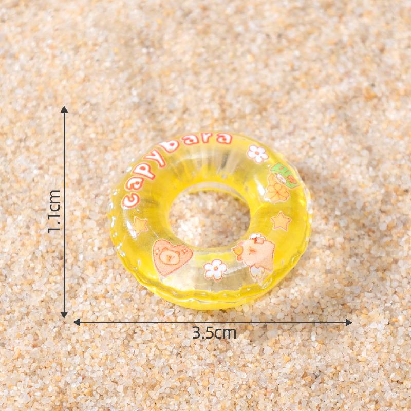 Tiểu cảnh phát sáng, vòng bơi, bãi biển, DIY, phụ kiện bàn tiểu cảnh mini dễ thương (ZC-121)