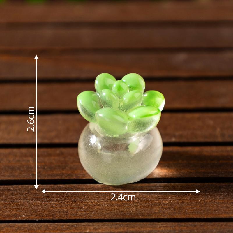 Tiểu cảnh xương rồng mini phát sáng DIY, phụ kiện tiểu cảnh mini bàn treo cute (ZC-1145)