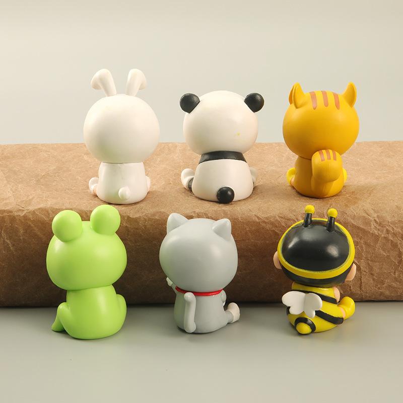 6 Mẫu, đồ chơi nhỏ mới về động vật: Ếch, ong, mèo, bức tranh hoạt hình, gấu mềm và đồ chơi bàn. ZZ-206