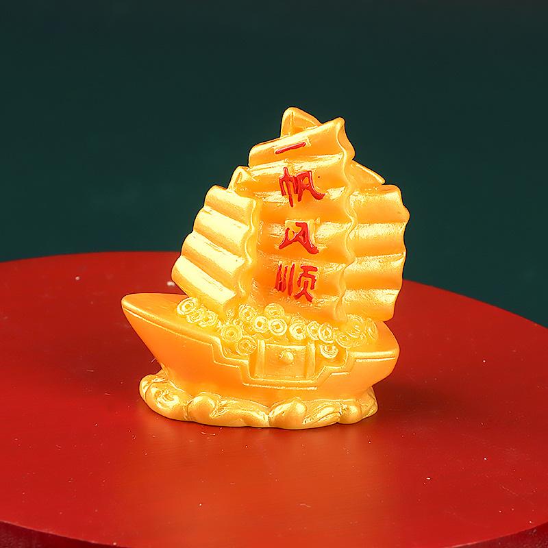 微景观新年饰品配件国潮公仔手办车载桌面小摆件布置树脂装饰用品