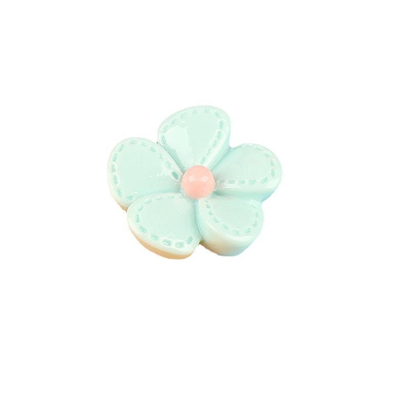 树脂饰品配件批发 diy发饰奶油胶手机壳手工服饰鞋扣材料亮面花朵