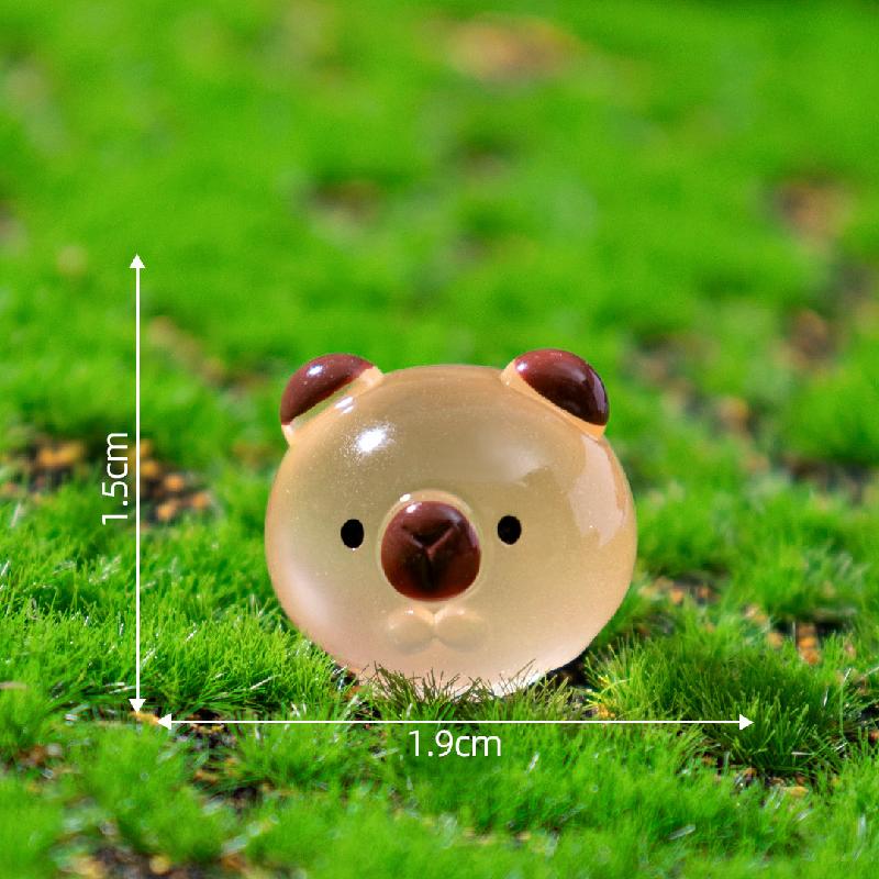 Tiểu cảnh thú tròn phát sáng DIY, phụ kiện tiểu cảnh mini treo bàn garden cute (ZC-1336)