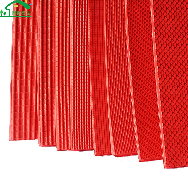 Phụ Kiện Mô Hình Ngói Cá PVC Đỏ Mô Hình Mái Nhà (MH-33)