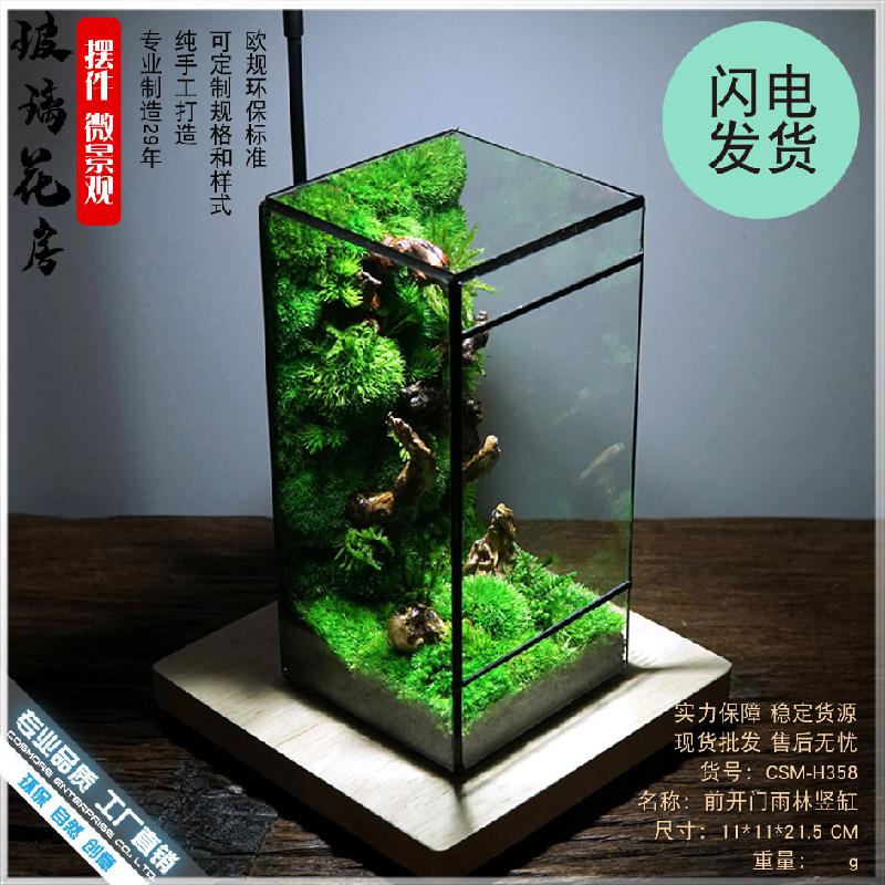 Chậu Đa Giác 几何玻璃花房小型客厅生态桌面造景缸迷你雨林盒苔藓微景观水草缸