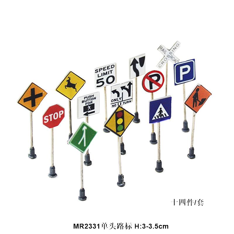 Phụ Kiện Mô Hình Biển Báo Giao Thông Mini Mô Hình Sa Bàn (MH-39)