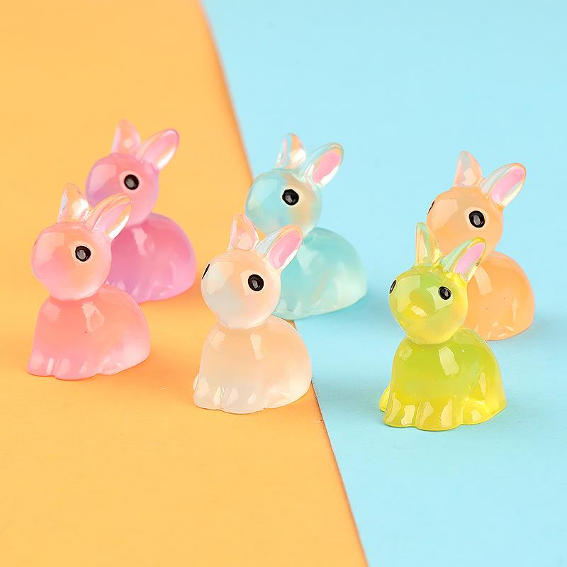 Charm thỏ phát sáng DIY trang trí tiểu cảnh (FF-370)
