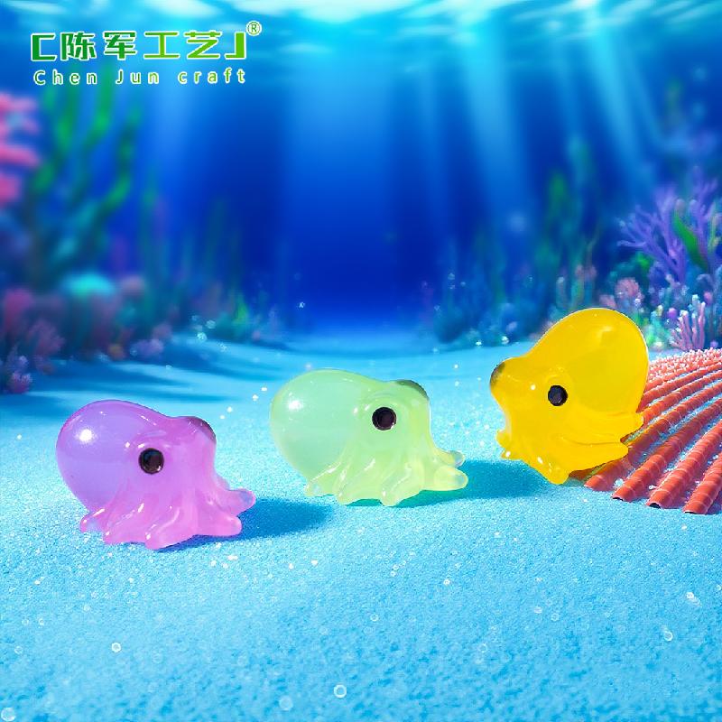 Phụ Kiện Tiểu Cảnh Bạch tuộc phát sáng nhiều màu mini trang trí (PK-744)
