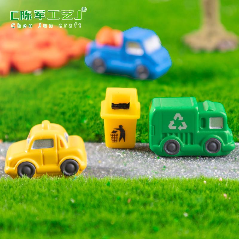 Phụ Kiện Tiểu Cảnh 微景观消防车货车马路交通工具造景 DIY装饰品配件微缩迷你小摆件