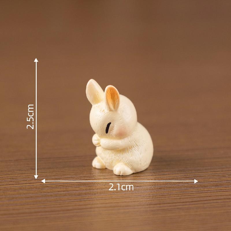 Tiểu cảnh thỏ dễ thương, búp bê DIY, phụ kiện treo bàn tiểu cảnh mini (ZC-392)