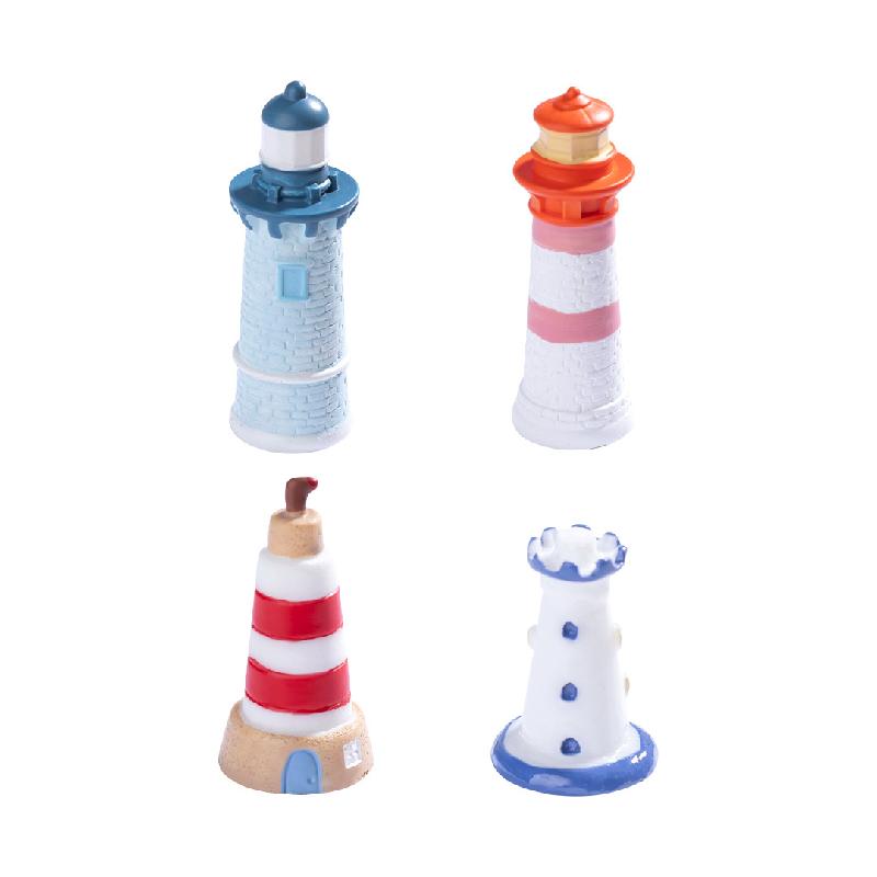 Đèn hải đăng, bãi biển Địa Trung Hải mini DIY, phụ kiện bàn tiểu cảnh sáng tạo (ZC-78)