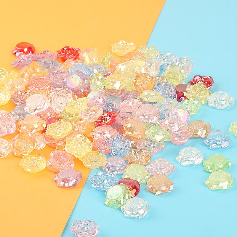 Charm hoa hồng trong suốt DIY trang trí điện thoại (FF-479)