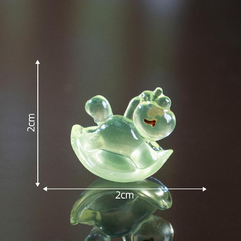 Tiểu cảnh ngựa gỗ cầu vồng phát sáng DIY, phụ kiện tiểu cảnh mini resin cute (ZC-1092)