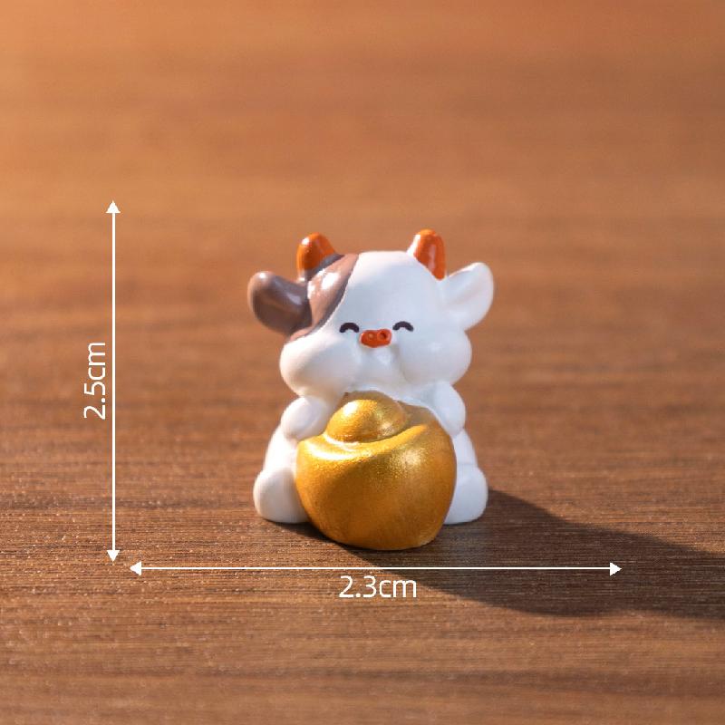 Tiểu cảnh 12 con giáp, đồng tiền vàng DIY, búp bê xe hơi, bàn tiểu cảnh mini (ZC-678)