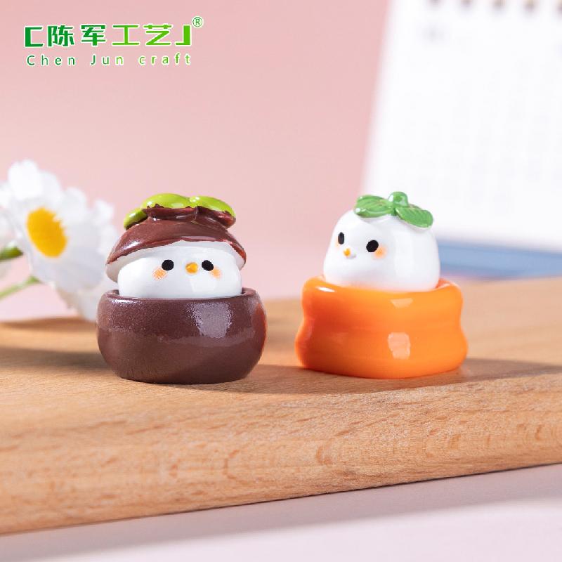 Phụ Kiện Tiểu Cảnh 微景观创意可爱水果啾山竹香蕉萌粒食玩 DIY装饰品配件迷你小摆件