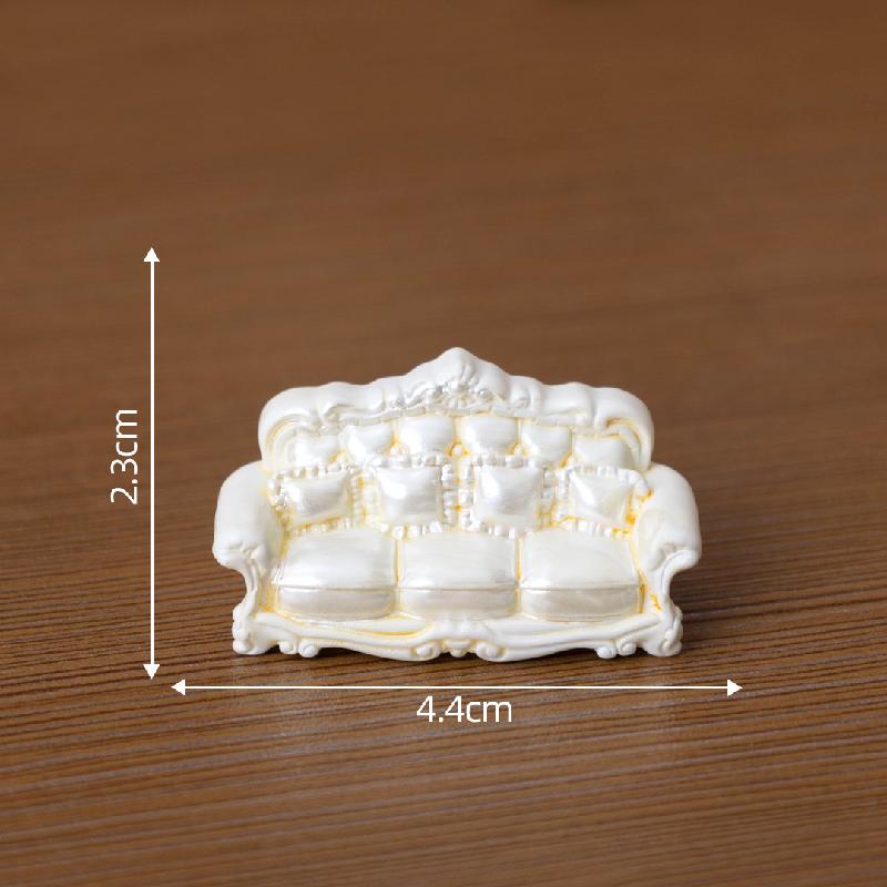 Sofa, giường Baroque mini, búp bê DIY, phụ kiện tiểu cảnh bàn thu nhỏ (ZC-73)