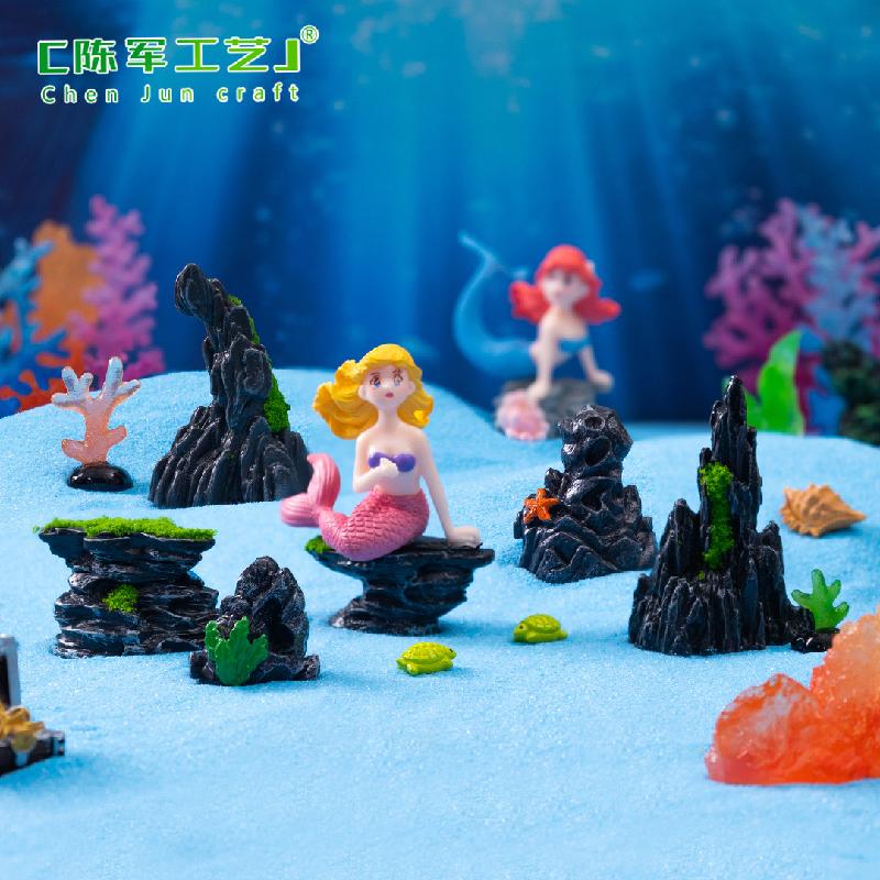 Phụ Kiện Tiểu Cảnh 微景观创意海底礁石海洋鱼缸造景 DIY装饰配件微生态瓶迷你小摆件