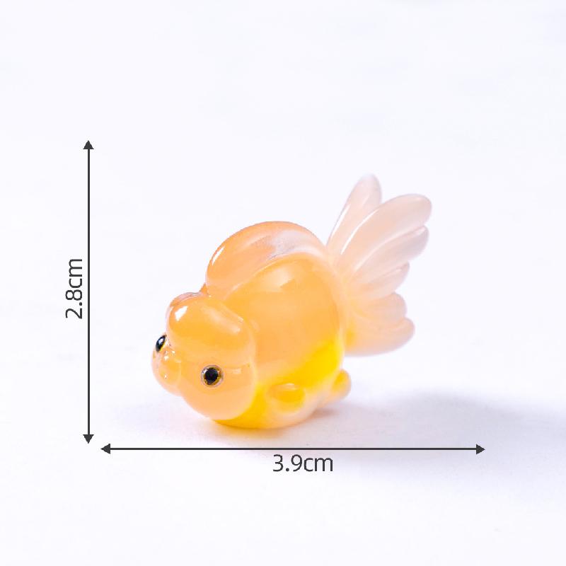 Tiểu cảnh cá chép may mắn phát sáng, biển DIY, phụ kiện bàn tiểu cảnh mini (ZC-747)