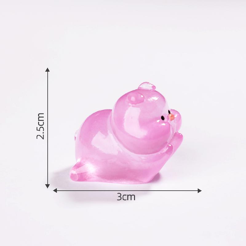 Tiểu cảnh heo tròn đáng yêu phát sáng DIY, phụ kiện tiểu cảnh mini bàn treo cute (ZC-1141)