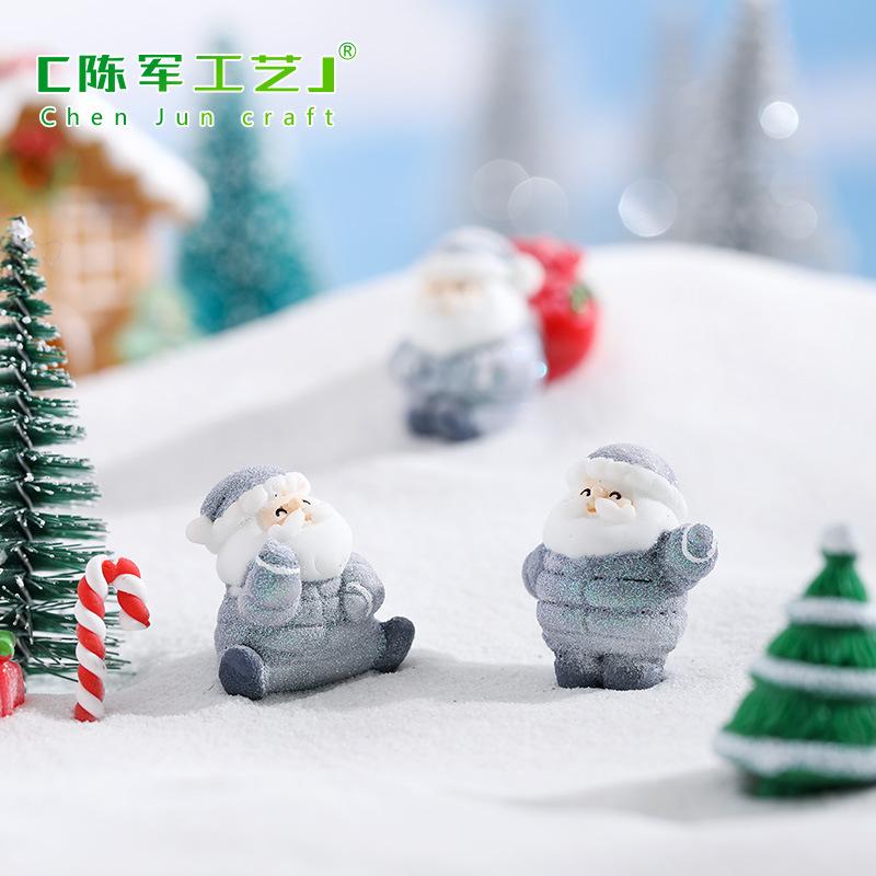 Ông già Noel áo phao mini DIY trang trí xe và bàn (ZC-744)