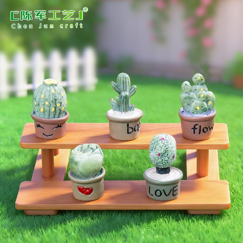 Phụ Kiện Tiểu Cảnh Tiểu cảnh chậu xương rồng nhỏ, trang trí bàn làm việc mini (ZC-333)