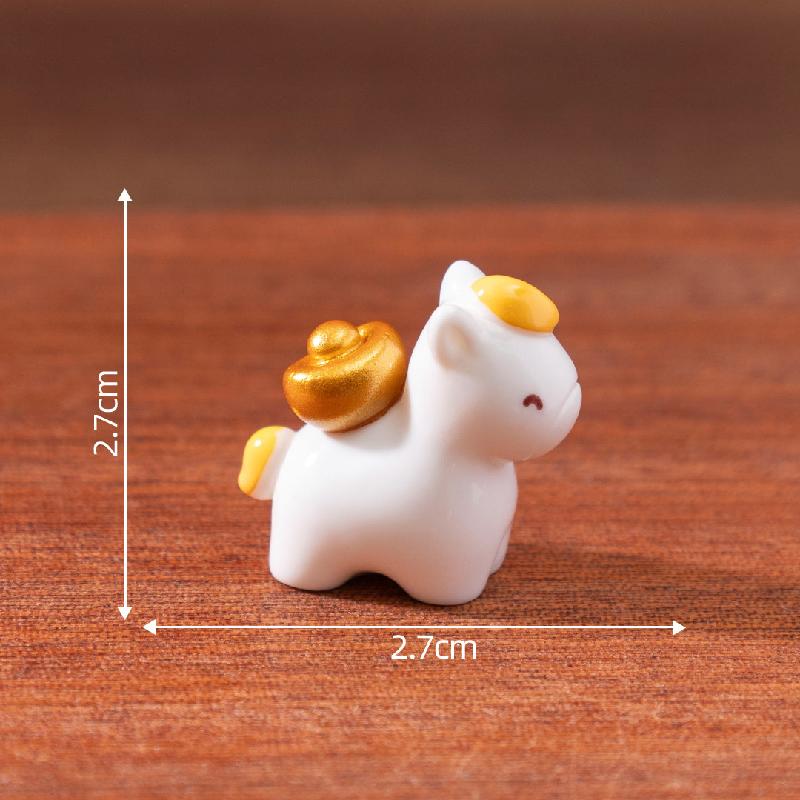 Tiểu cảnh ngựa may mắn năm mới DIY, phụ kiện tiểu cảnh mini bàn treo đáng yêu (ZC-1072)