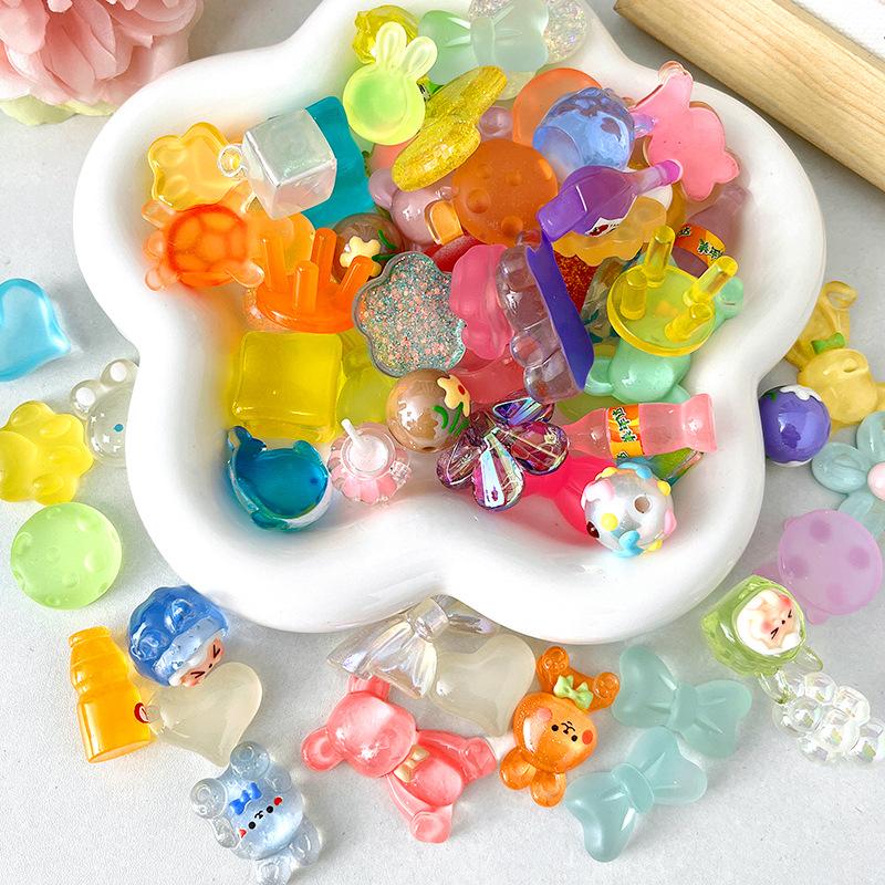 Resin mini phát sáng, phụ kiện DIY, mix gói (NX-766)