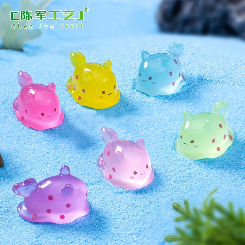 Phụ Kiện Tiểu Cảnh 跨境 新品微景观创意夜光小海兔海洋造景DIY装饰品配件迷你小摆件