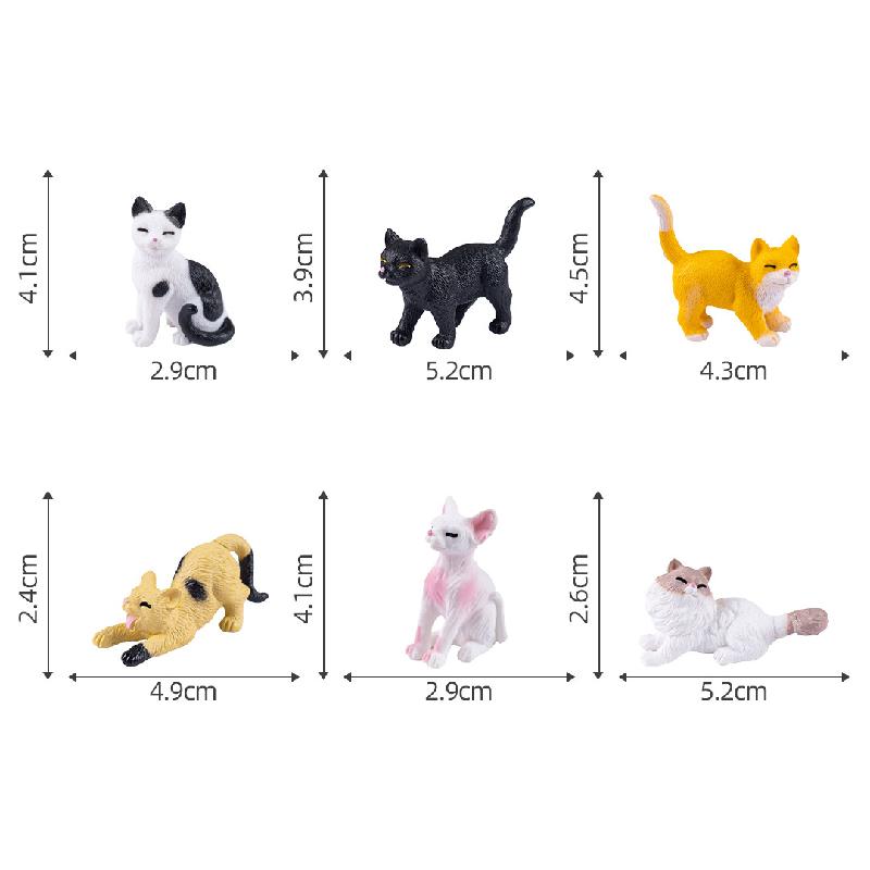 Tiểu cảnh mèo nhồi bông búp bê DIY, phụ kiện treo bàn tiểu cảnh mini thu nhỏ (ZC-293)