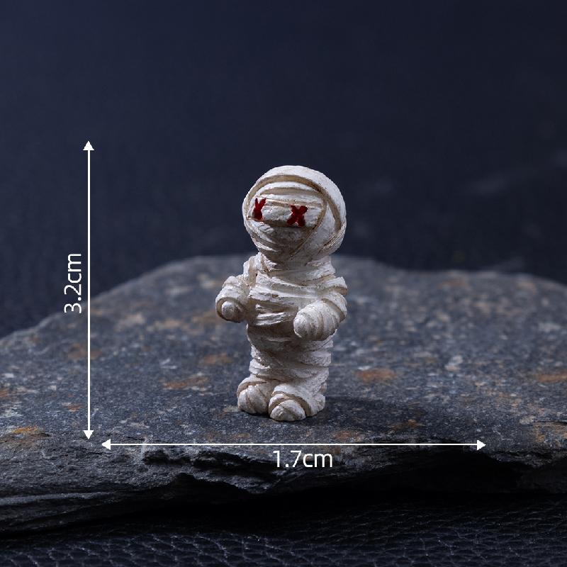 Tiểu cảnh xác ướp, sọ Halloween, DIY, phụ kiện bàn tiểu cảnh mini đáng yêu (ZC-349)