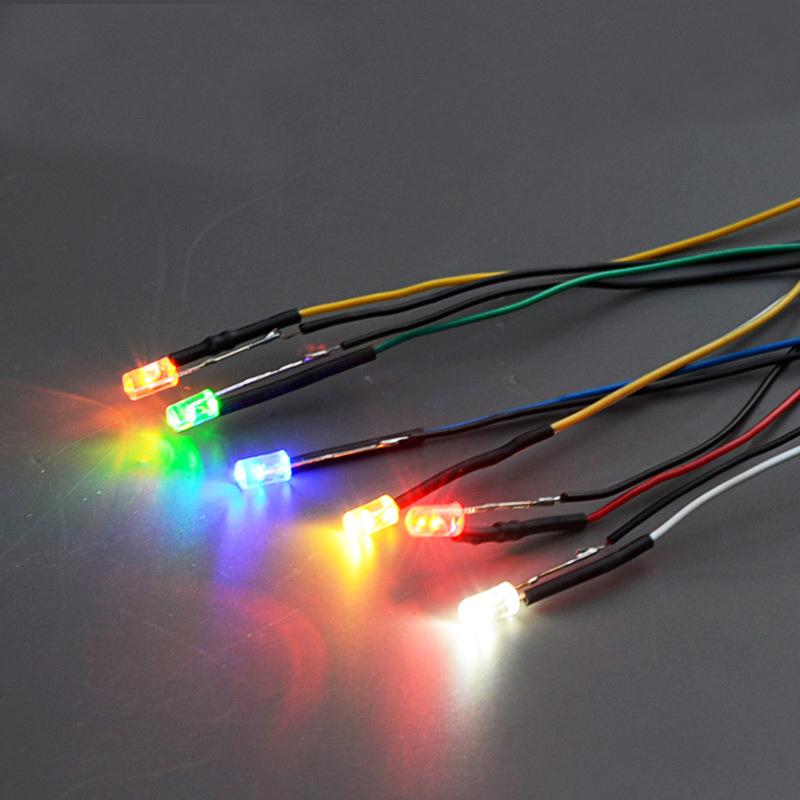 Phụ Kiện Mô Hình Đèn LED 3mm Có Dây 3V Nhiều Màu (MH-184)