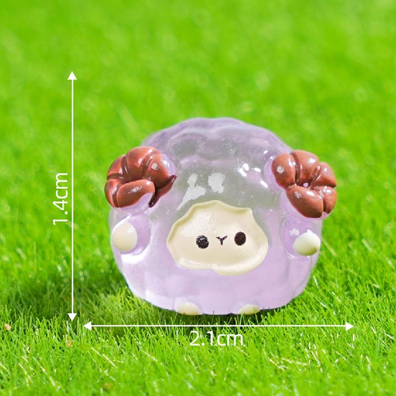 Tiểu cảnh cừu nhỏ phát sáng DIY, phụ kiện tiểu cảnh mini bàn treo garden đáng yêu (ZC-1131)