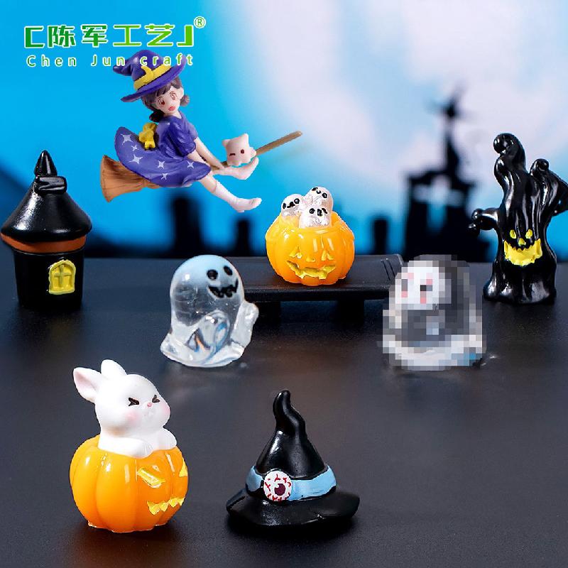 Tiểu cảnh Halloween quả cầu ma, bí ngô không mặt (ZC-128)