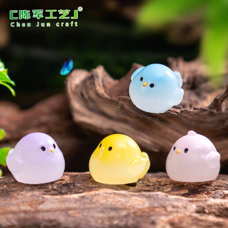 微景观创意小号云雀小鸡萌粒盲袋 DIY装饰品挂配件迷你桌面小摆件