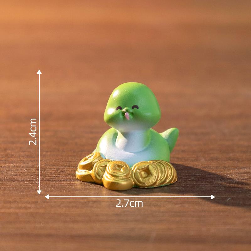 Tiểu cảnh 12 con giáp, đồng tiền vàng DIY, búp bê xe hơi, bàn tiểu cảnh mini (ZC-678)