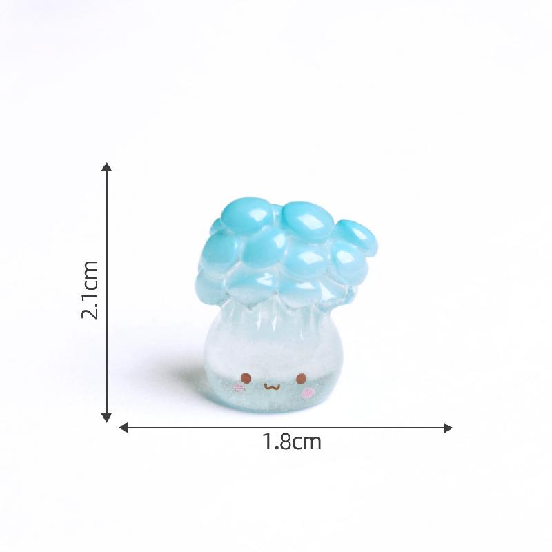 Tiểu cảnh nấm nghiêng phát sáng, rêu DIY, phụ kiện bàn tiểu cảnh mini đáng yêu (ZC-326)