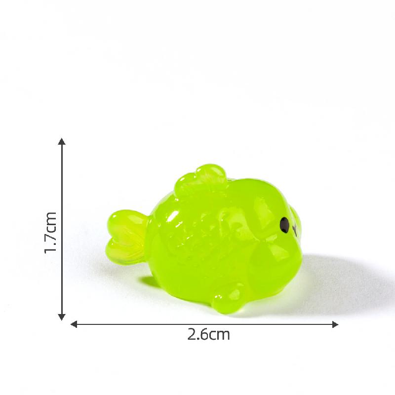 Tiểu cảnh cá vàng phát sáng DIY, phụ kiện tiểu cảnh mini fish tank treo bàn resin đáng yêu cute (ZC-1442)