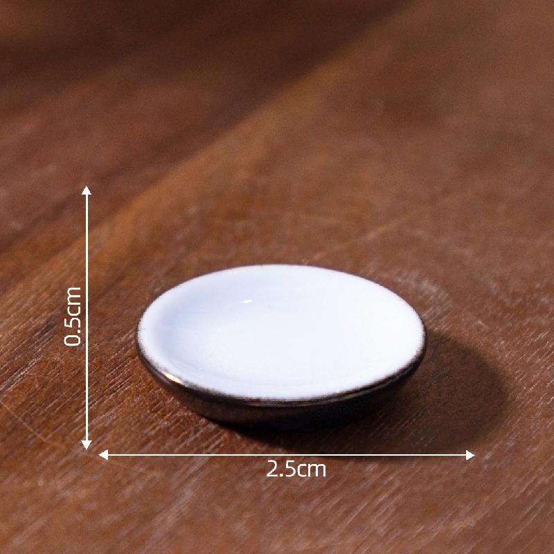 Tiểu cảnh đĩa giả đen trắng, đồ ăn DIY, phụ kiện bàn tiểu cảnh mini thu nhỏ (ZC-391)